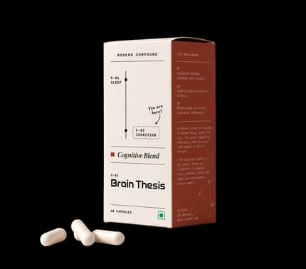 Brain Thesis carton with loose capsules.
